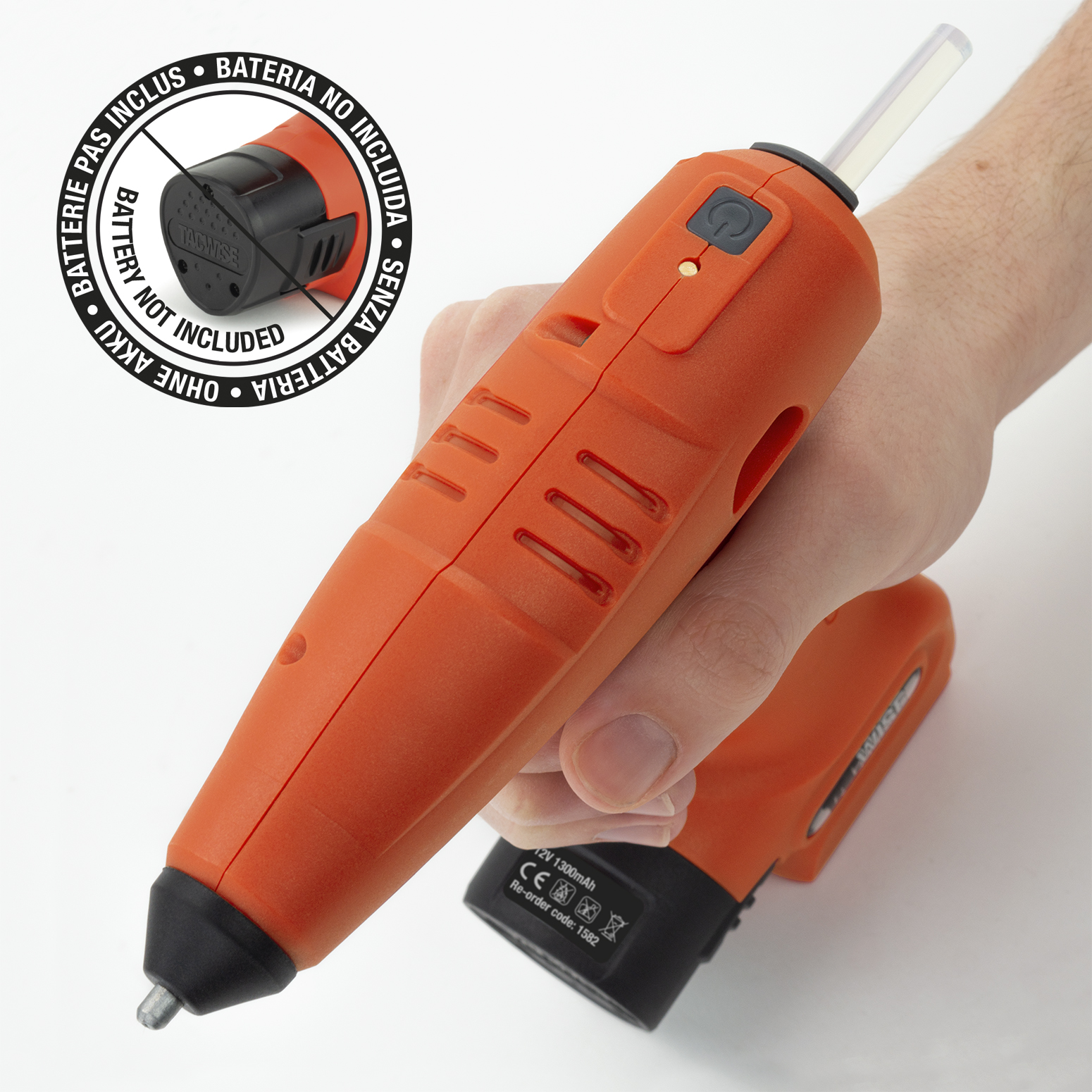 H12-7 Cordless 12V Hot Melt Glue Gun - Body Only – Image 3