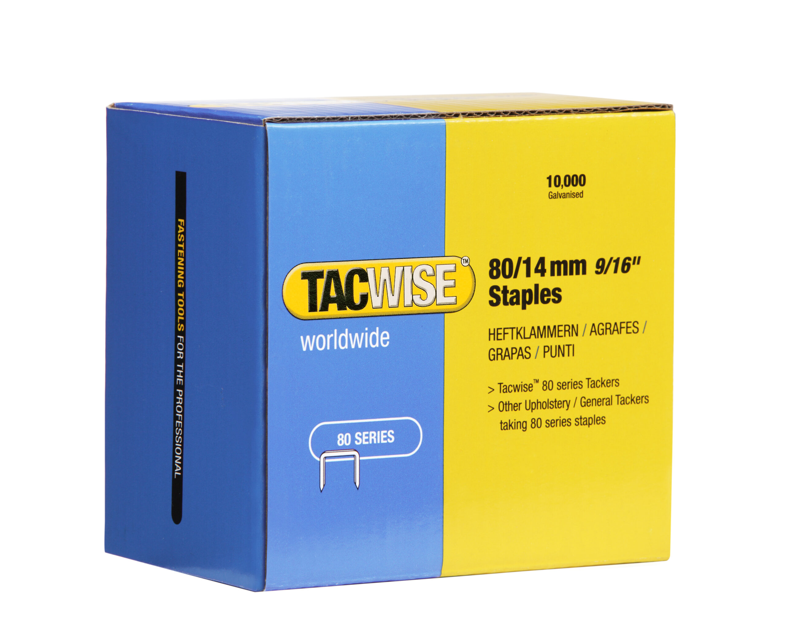 Type 80/14mm Galvanised Staples, Box of 10,000