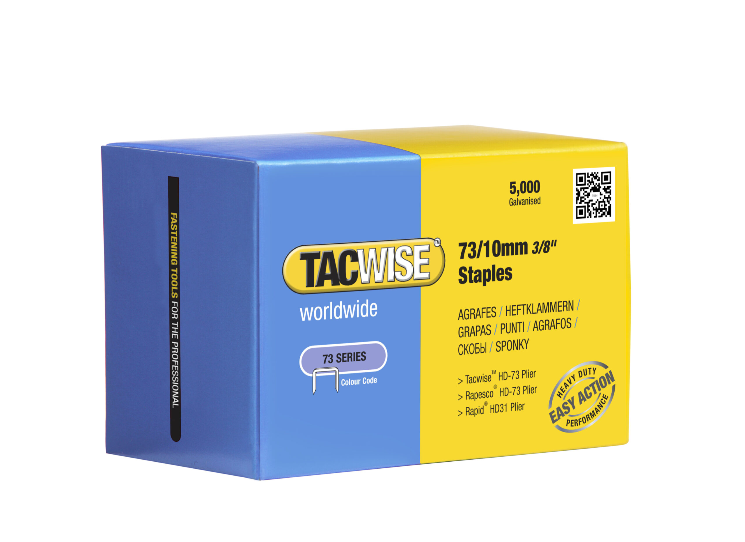 Type 73/10mm Galvanised Staples, Box of 5000