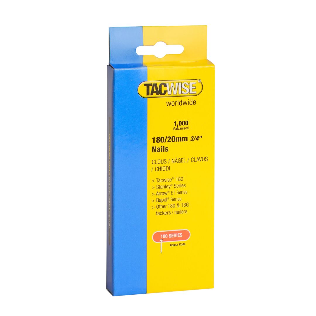 Type 18G/20mm Galvanised Brad Nails, Pack of 1000
