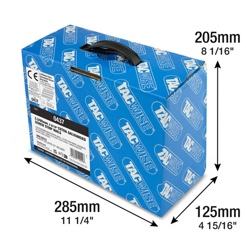 Type 3.3/65mm Extra Galvanised Framing Nails, Round Head, Screw Shank, 22° Inclined, Plastic Collated, Pack of 3000 – Image 6