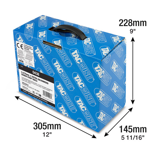 Type 3.3/75mm Extra Galvanised Framing Nails, Round Head, Screw Shank, 22° Inclined, Plastic Collated, Pack of 3000 – Image 6