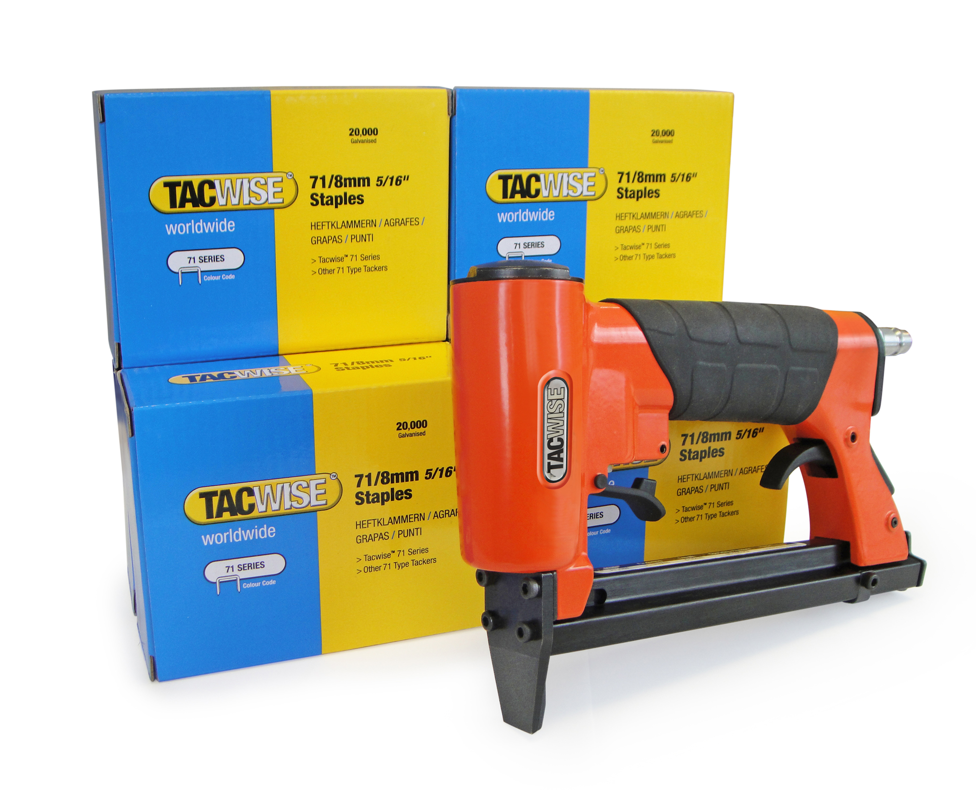 71 Upholstery Air Staple Tacker with 120,000 x 10mm Staples