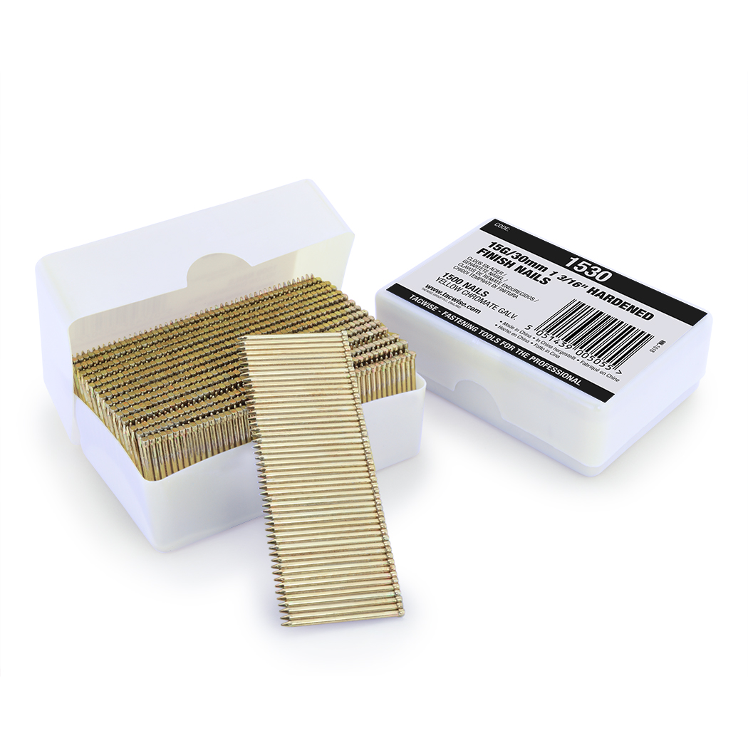 Type 15G/30mm Hardened Galvanised Finish Nails for Concrete, Pack of 1500