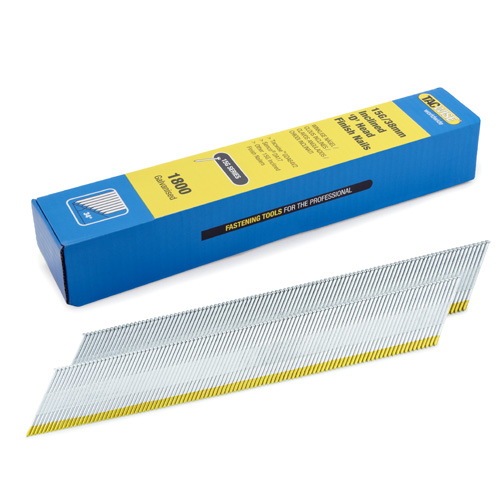 Type 15G/38mm Galvanised Angled Finish Nails, D Head, Pack of 1800