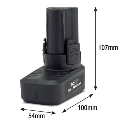 Tacwise 20V 1.5mAh Lithium-ion Replacement Safety Battery – Image 4