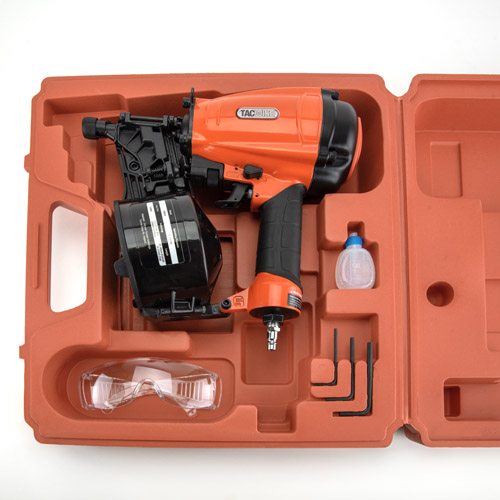 55mm Mini Air Coil Nailer with 5400 2.1/38mm Galvanised Ring Coil Nails – Image 2